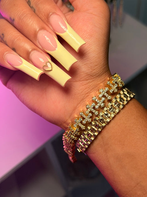Diamond Cross Bracelet