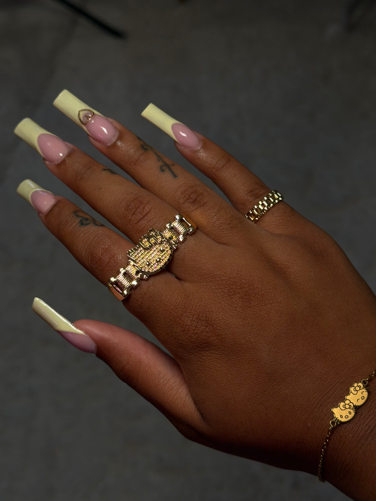 ‘KittyLover’ Double Ring - Gold