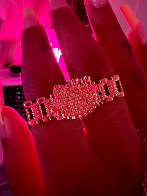 ‘KittyLover’ Double Ring - Gold