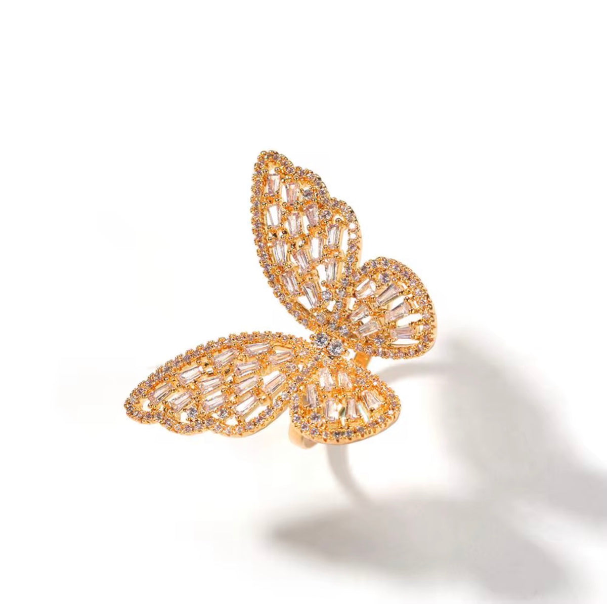 Diamond Butterfly Ring