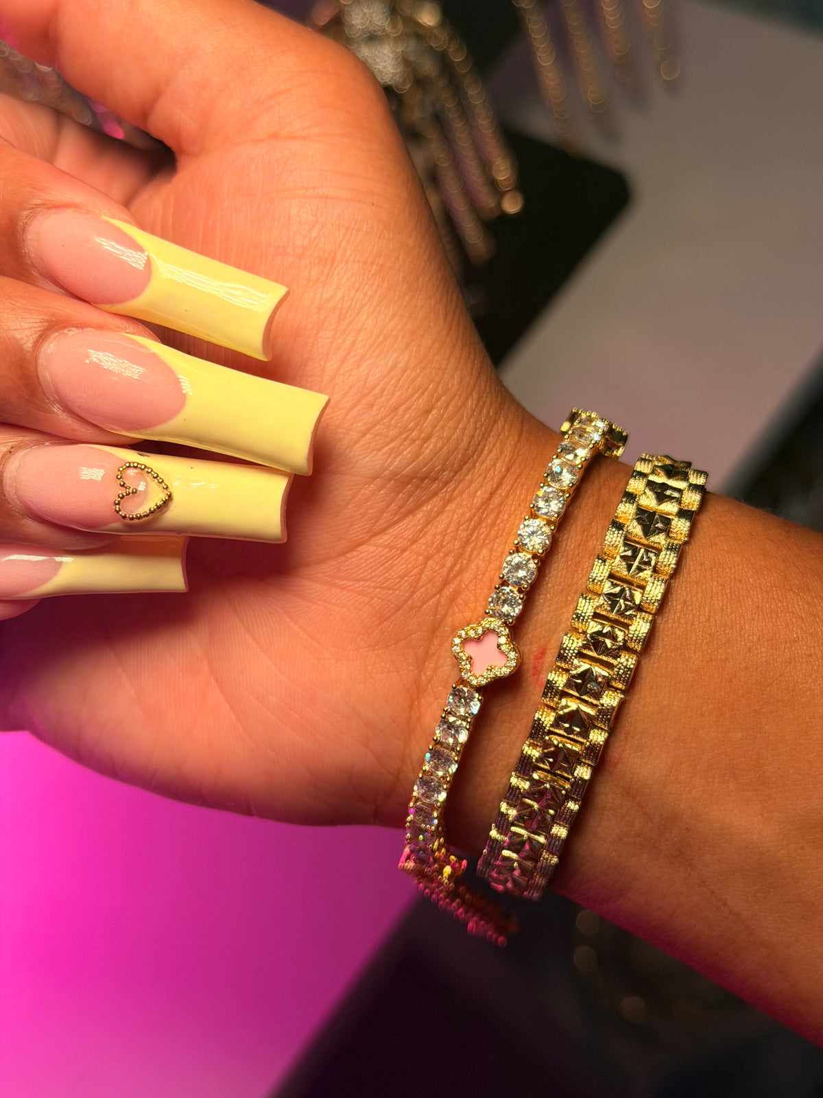 ‘Lucky You’ Bracelet - Pink