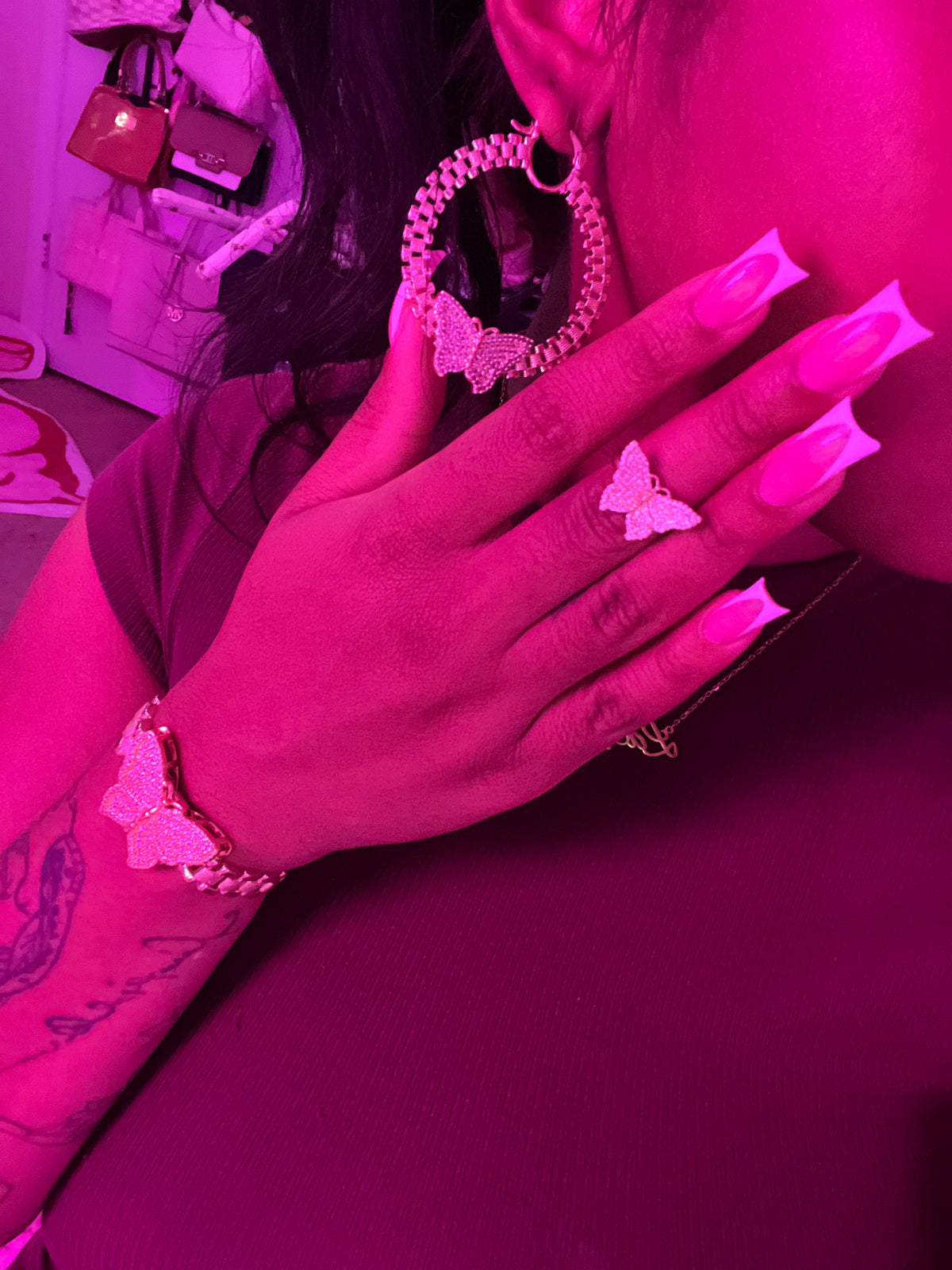 Butterfly Rolex Hoops