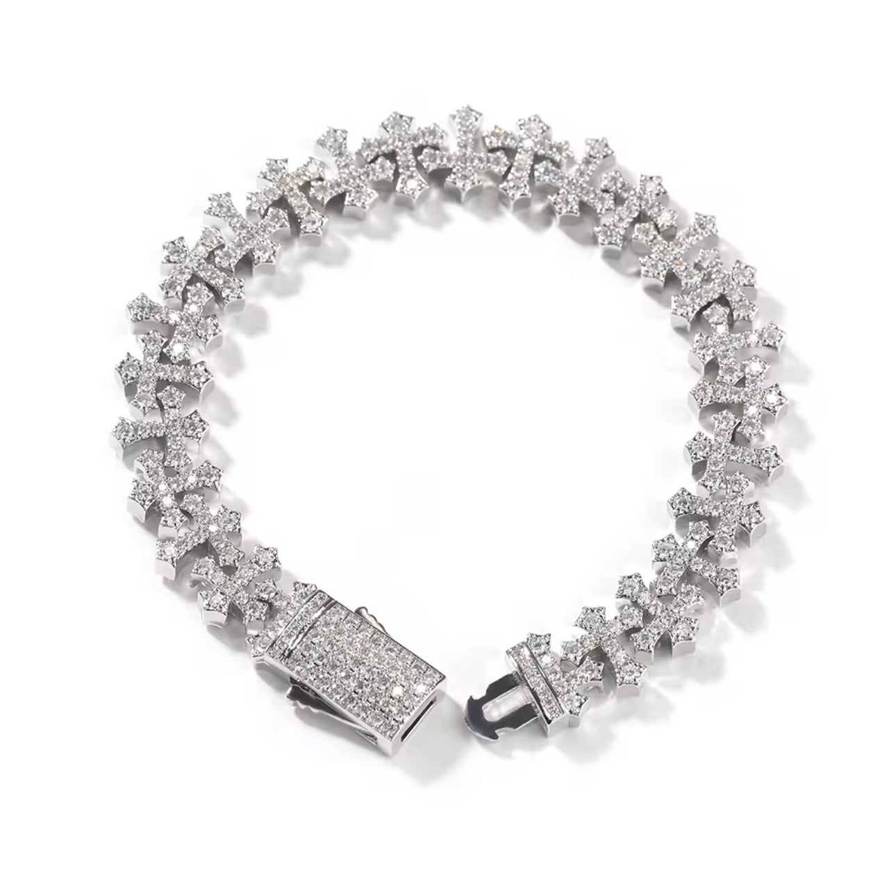 Diamond Cross Bracelet