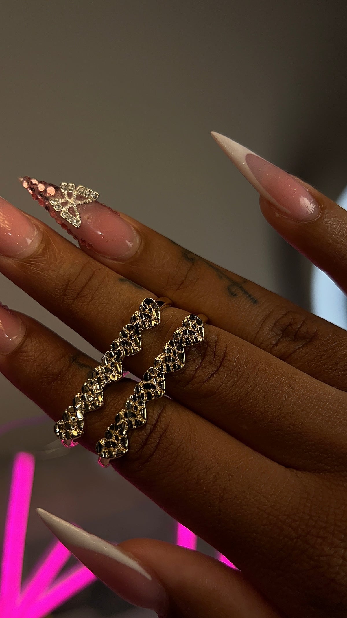 Double Nugget Ring