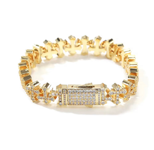 Diamond Cross Bracelet