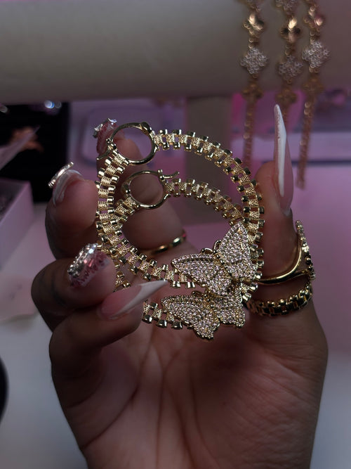 Butterfly Rolex Hoops