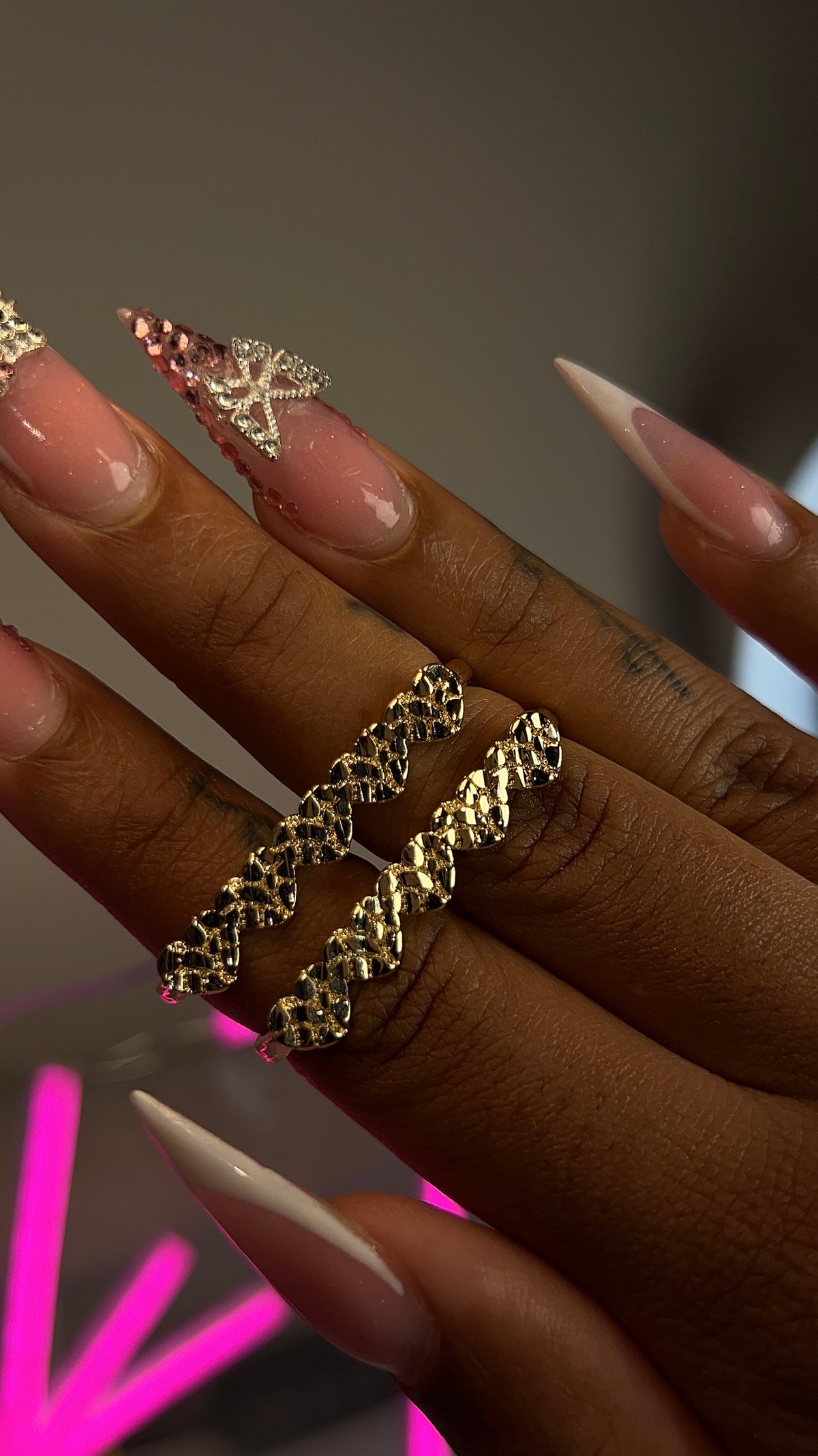 Double Nugget Ring
