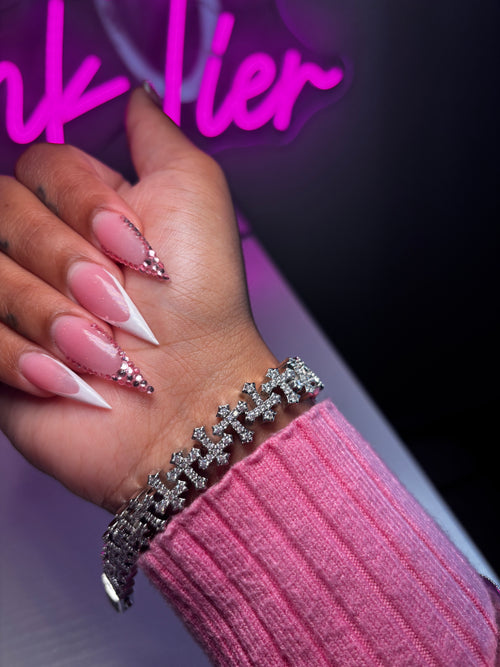 Diamond Cross Bracelet
