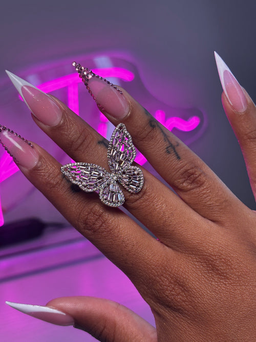 Diamond Butterfly Ring