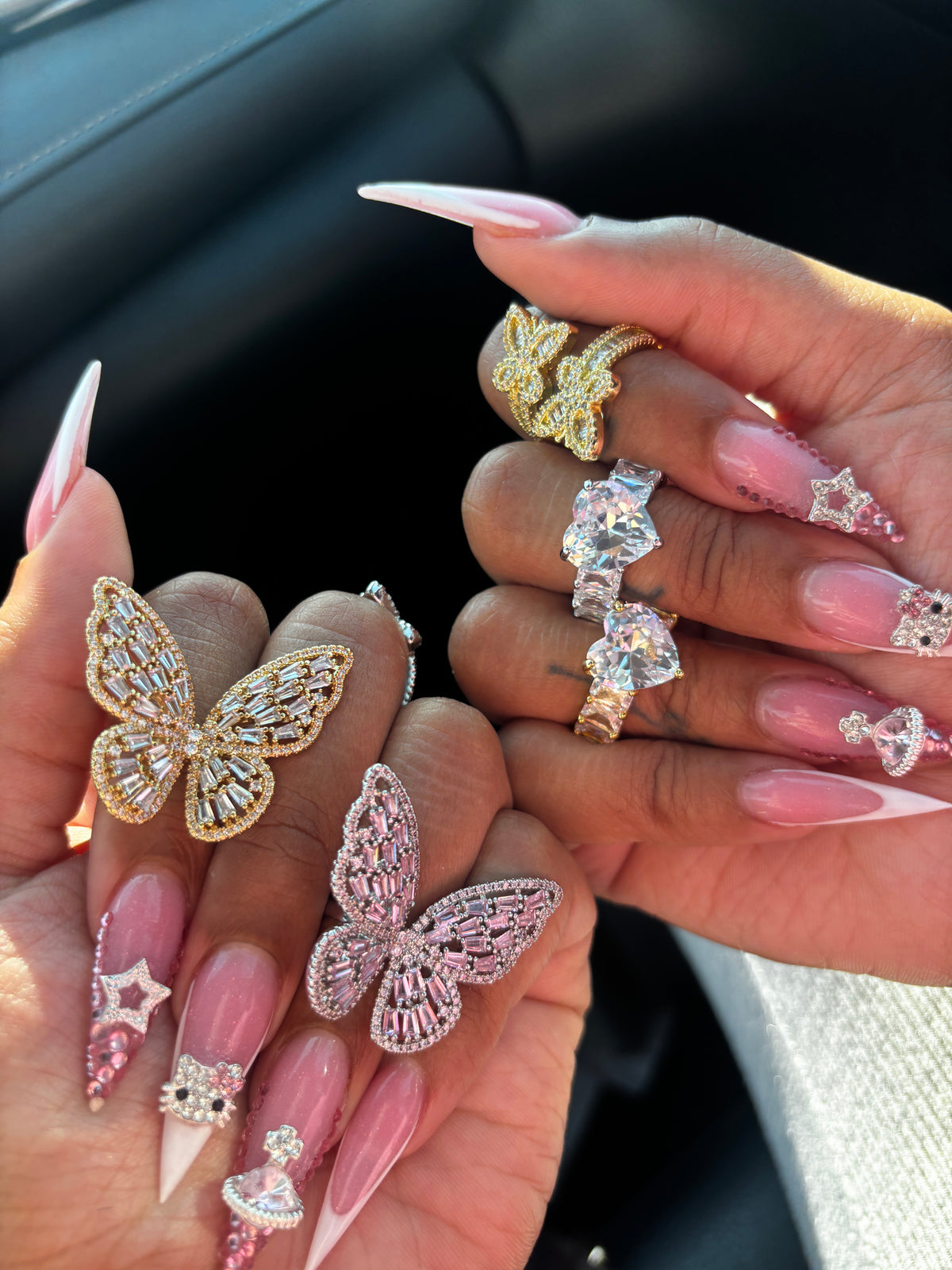 Diamond Butterfly Ring