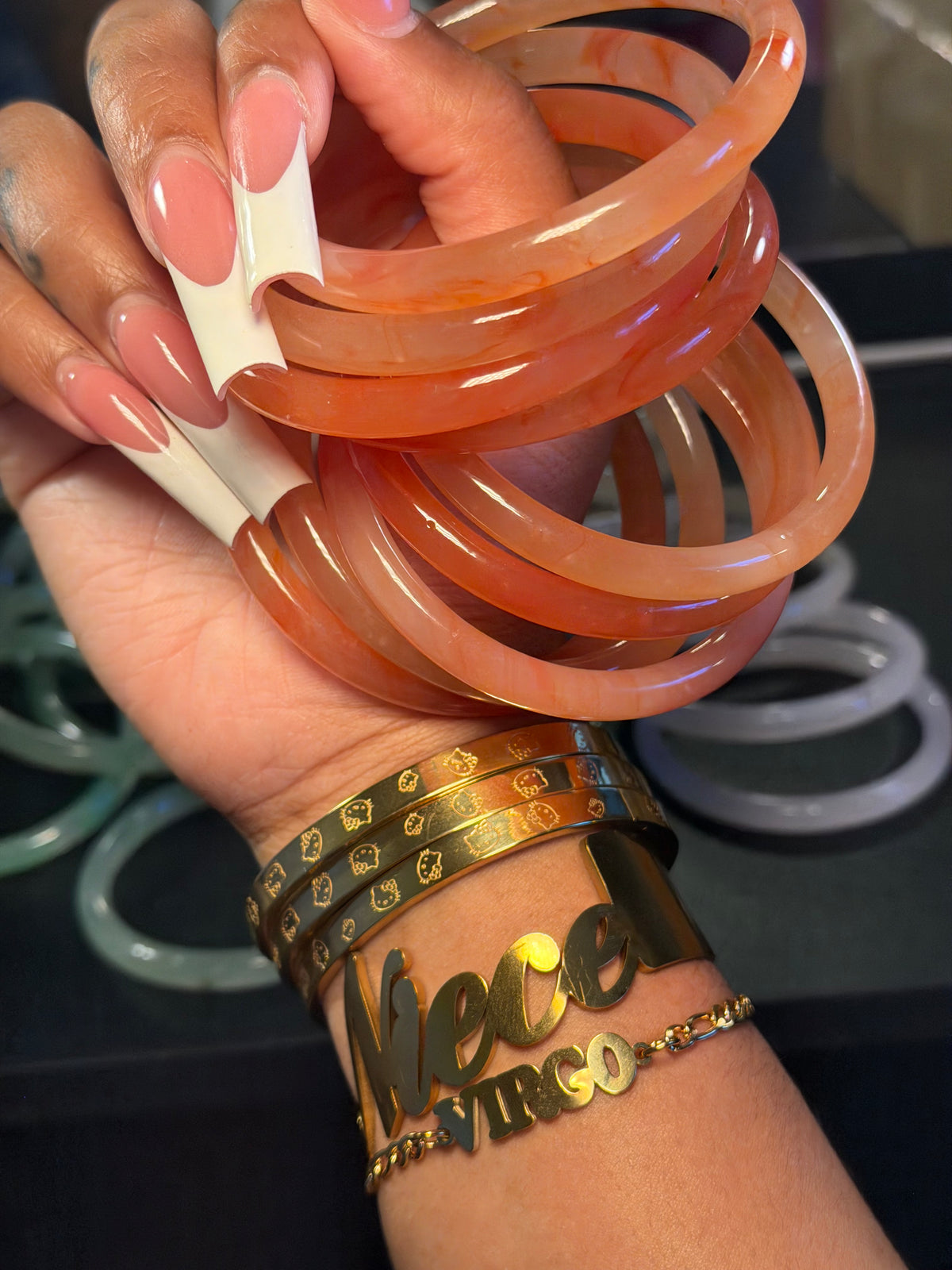 Glass Jade bangle - Coi