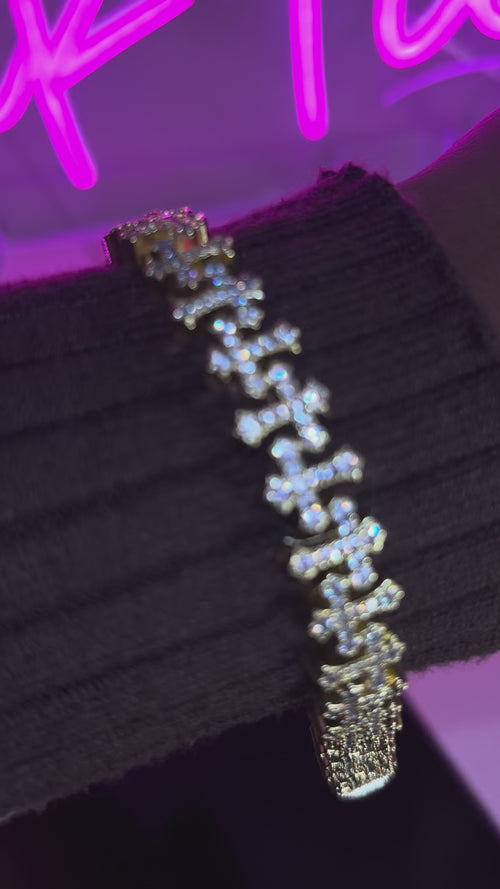 Diamond Cross Bracelet