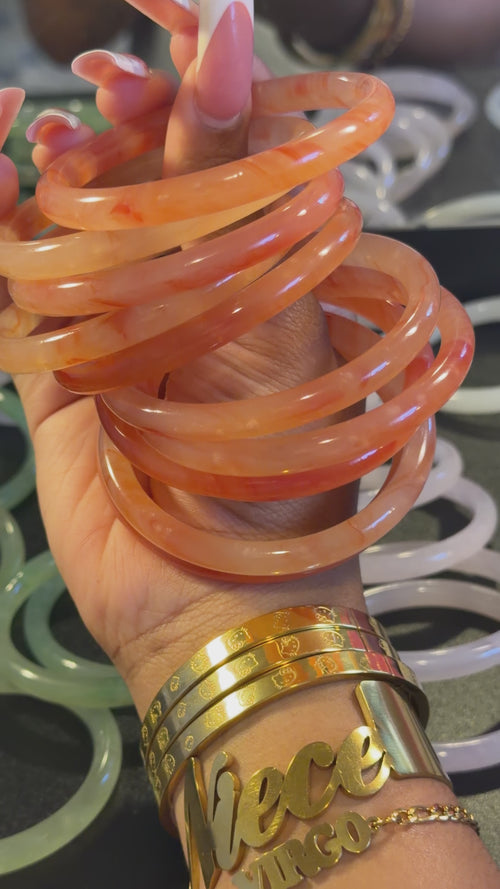 Glass Jade bangle - Coi